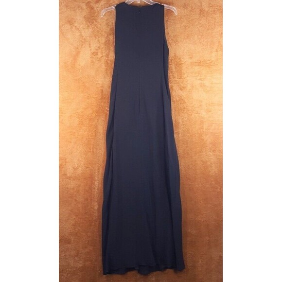 ARMANI COLLEZIONI Womens Dress Size 8 Black Gown Draped Front Thigh Slit Evening - Picture 7 of 10